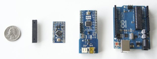 A variety of different Arduino sizes and form factors