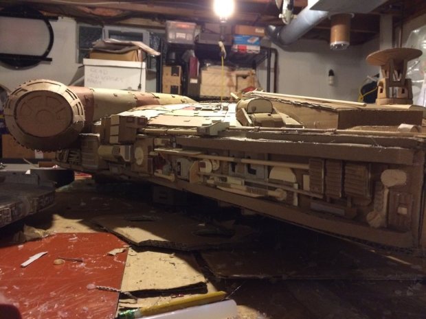2qh3lcc imgur Star Wars Fan Creates Insanely Detailed Cardboard Millennium Falcon