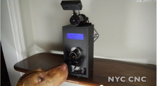 Sometimes our pets can get a little out of control when we’re away from home and other times they are well behaved, it’s in that instance that we wish we could give them a treat for not destroying the home. John from NYC CNC knows this all too well and has designed a remote treat dispenser just for those occasions. Known as the Judd Treat Machine (after his dog), the dispenser is outfitted with a Raspberry Pi, LCD and webcam to see the pet remotely and release treats as needed. 
