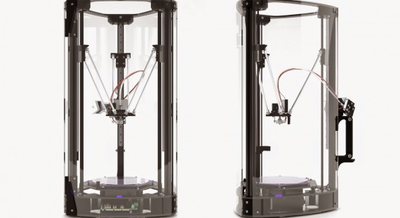 3Dプリンターと大型3Dプリンターの展示の画像